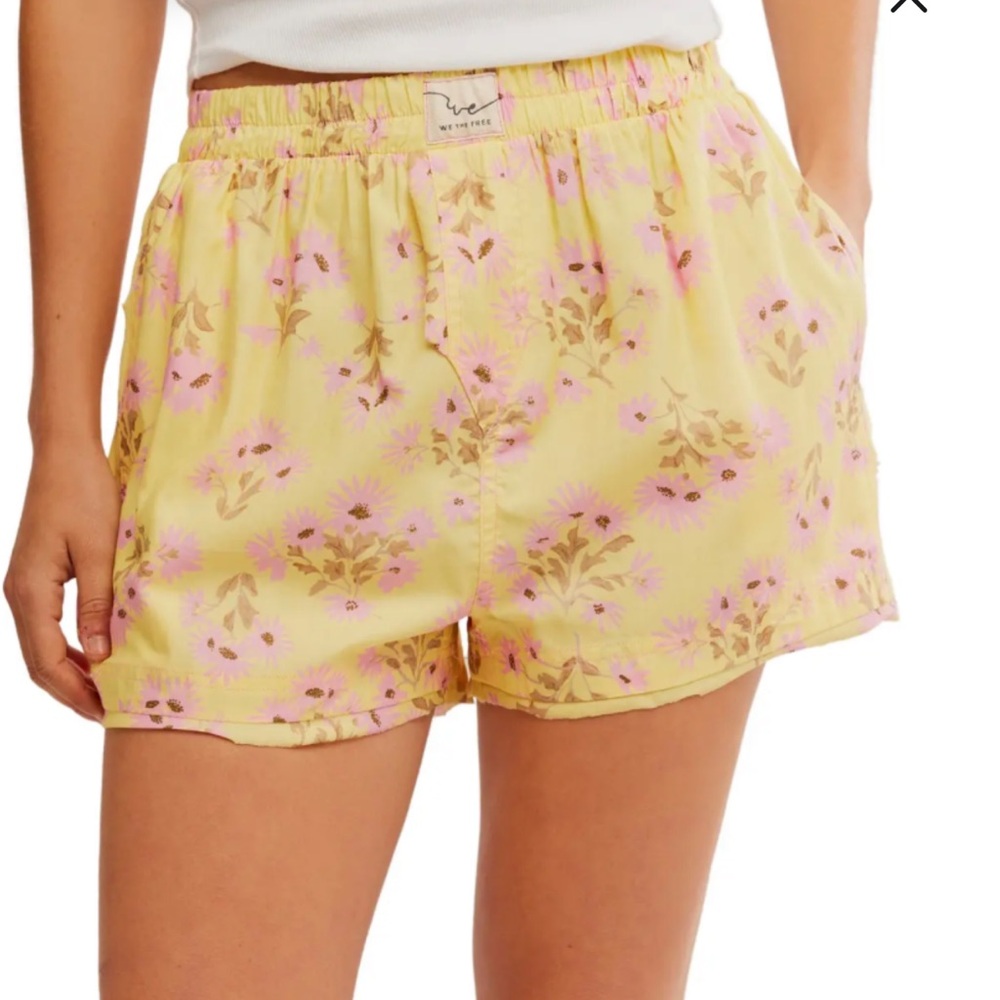 NWOT! Free people day to day floral boxer shorts